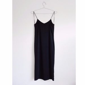 ZARA TRF Women Black Stretch Slip Dress size M